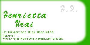 henrietta urai business card